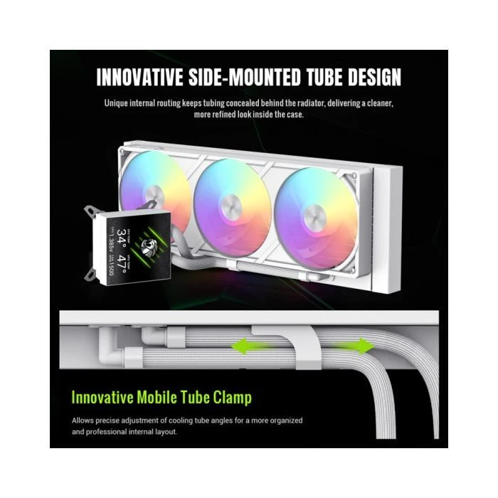 Система рідинного охолодження Gamemax GLACIER 360 LCD WH (UA)