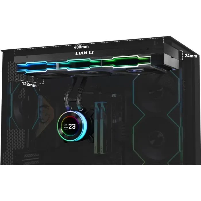 Система рідинного охолодження Lian Li HydroShift II LCD-C 360TL, Black (G89.GHS2LCD36TB.00) (UA)