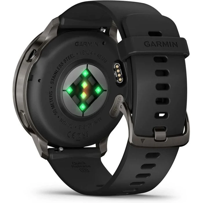 Смарт-часы Garmin Venu 4 (45mm), Black w/ Slate + Black, GPS (010-03014-00) (UA)