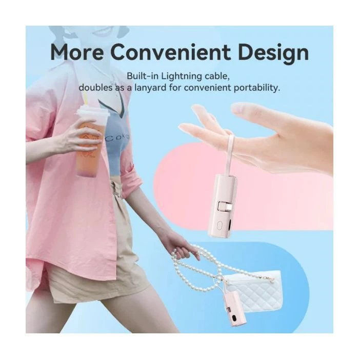 VENTION 4800mAh 22,5W PD, USB-C In/Out, LED display, with built-in USB-C cable Blue (FHQL0) (UA)