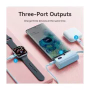 VENTION 4800mAh 22,5W PD, USB-C In/Out, LED display, with built-in USB-C cable White (FHQW0) (UA)