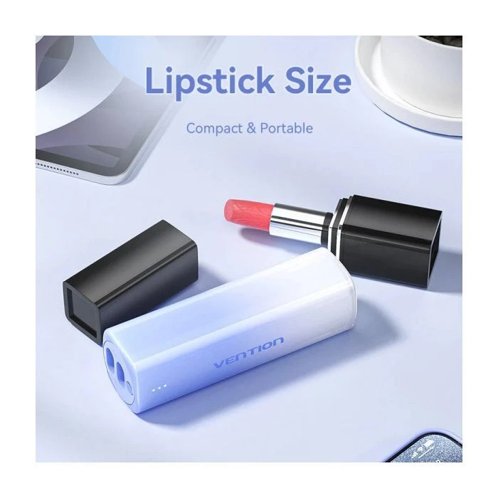 VENTION 5000mAh 20W PD, USB-C In/Out, Lightning In/Out, with cable, Gradient Blue (FHWL0) (UA)