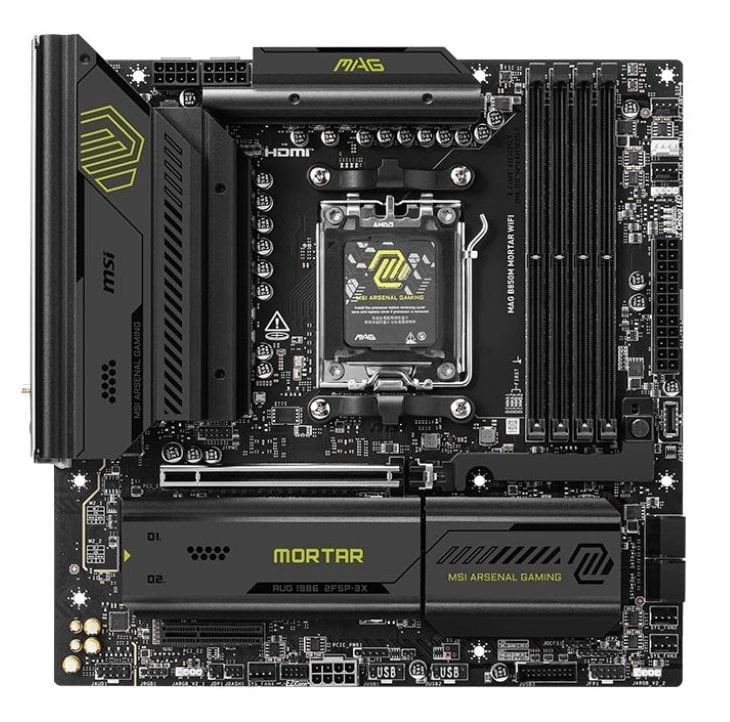 MSI MAG B850M Mortar WiFi Socket AM5 (UA) Сокет: AM5; Чипсет: AMD B850;