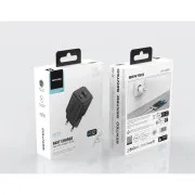 Сетевое зарядное устройство SENTEO Z-22 USB + USB-C 3A GaN PD 20W Black