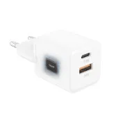 Сетевое зарядное устройство SENTEO Z-22 USB + USB-C 3A GaN PD 20W White