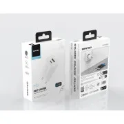 Мережевий зарядний пристрій SENTEO Z-22 USB + USB-C 3A GaN PD 20W White