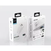 Сетевое зарядное устройство SENTEO Z-22 USB + USB-C 3A GaN PD 20W White