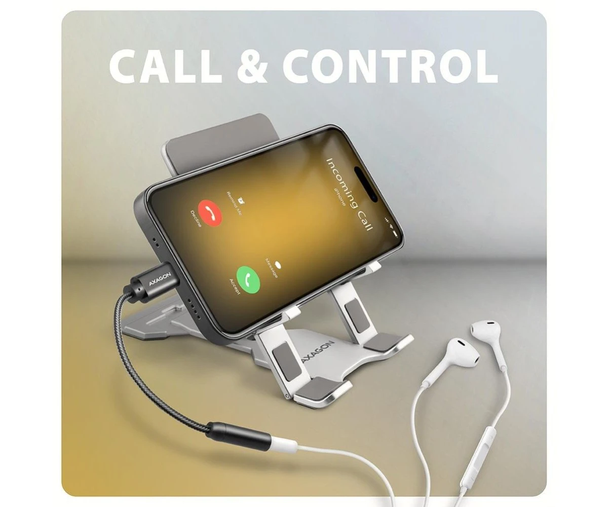 Axagon ADA-HC, USB-C - 3.5mm jack - Hi-Res DAC, 384kHz/32bit (ADA-HC) EU Тип: Внешняя; Звуковая система: