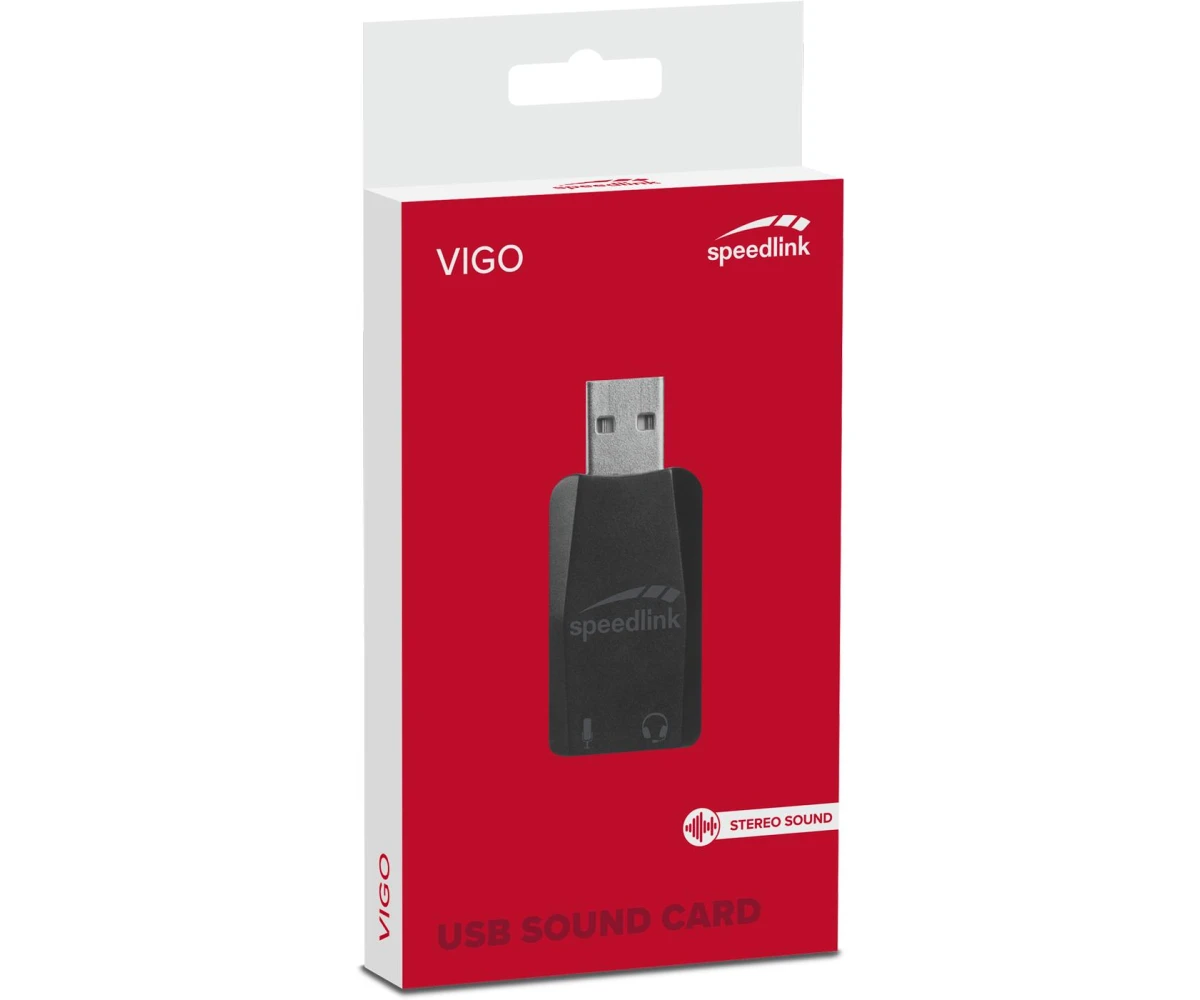 SpeedLink VIGO USB Sound Card (SL-8850-BK-01) EU Тип: Внешняя; Звуковая система: