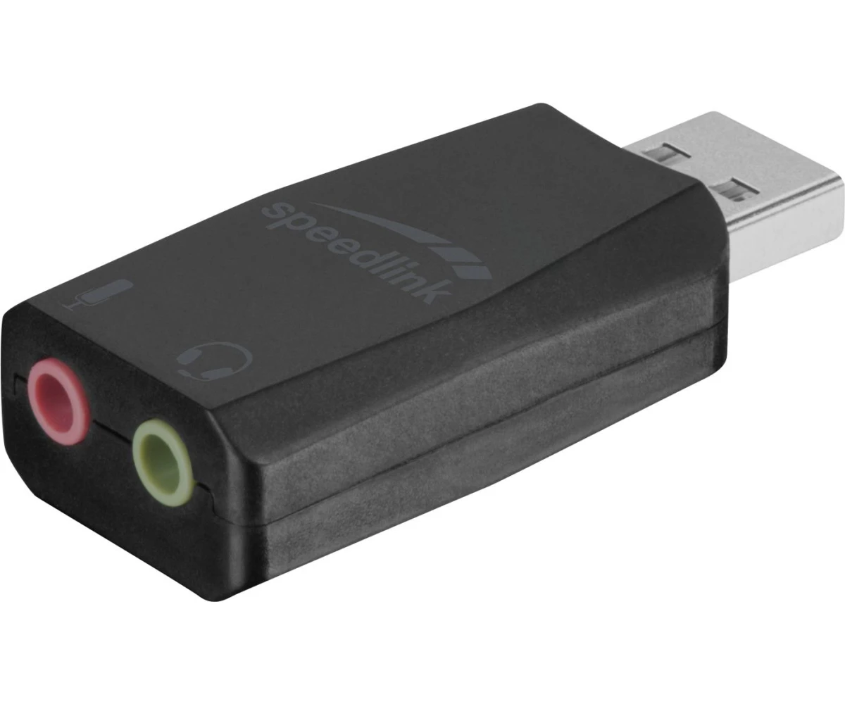 SpeedLink VIGO USB Sound Card (SL-8850-BK-01) EU Тип: Внешняя; Звуковая система: