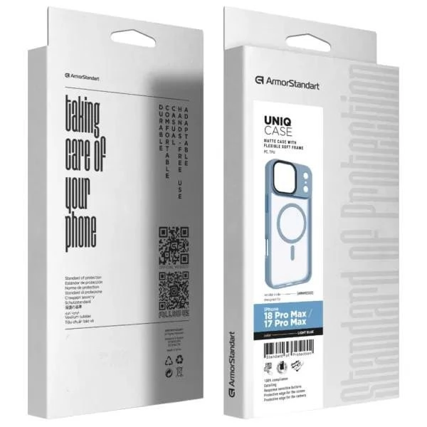 Чехол для смартфона ArmorStandart Apple iPhone 18 Pro Max / 17 Pro Max - Uniq MagCase Light Blue (ARM92322) (UA)
