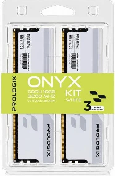 Prologix 16 GB (2x8GB) DDR4 3200 MHz Onyx White (PRO16GB3200YW4K) (UA)