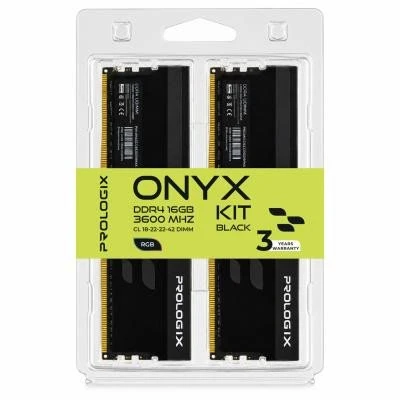 Prologix 16 GB (2x8GB) DDR4 3600 MHz Onyx Black RGB (PRO16GB3600YBR4K) (UA)