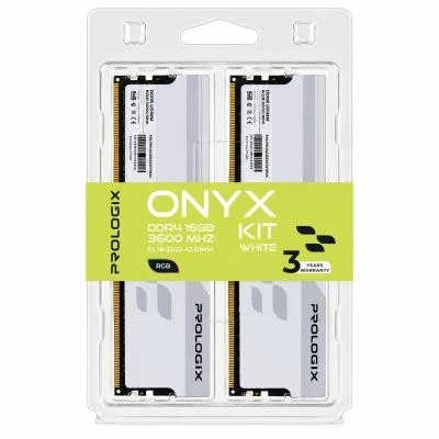 Prologix 16 GB (2x8GB) DDR4 3600 MHz Onyx White RGB (PRO16GB3600YWR4K) (UA)
