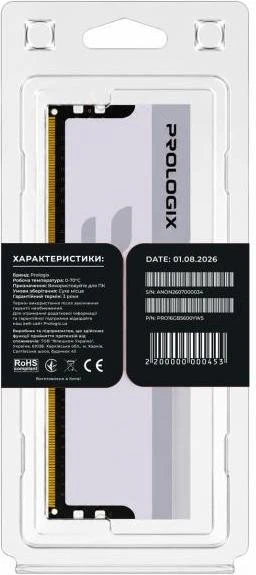 Prologix 16 GB DDR5 5600 MHz Onyx White (PRO16GB5600YW5) (UA)