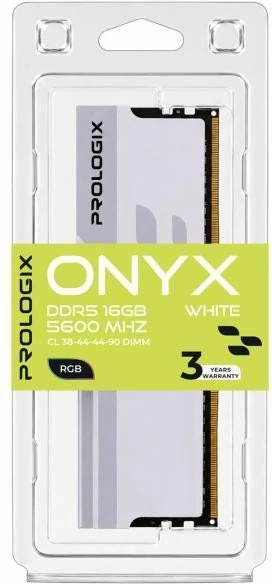 Prologix 16 GB DDR5 5600 MHz Onyx White RGB (PRO16GB5600YWR5) (UA)