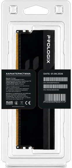 Prologix 16 GB DDR5 6000 MHz Onyx Black (PRO16GB6000YB5) (UA)