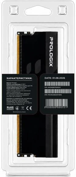 Prologix 16 GB DDR5 6000 MHz Onyx Black RGB (PRO16GB6000YBR5) (UA)