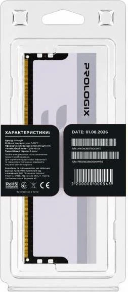 Prologix 16 GB DDR5 6000 MHz Onyx White RGB (PRO16GB6000YWR5) (UA)
