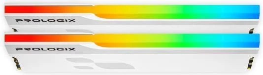 Prologix 32 GB (2x16GB) DDR5 6000 MHz Onyx White RGB (PRO32GB6000YWR5K) (UA)