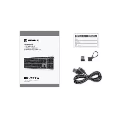 REAL-EL RK-737W Wireless Bluetooth Black/Gray (EL123100060) (UA)