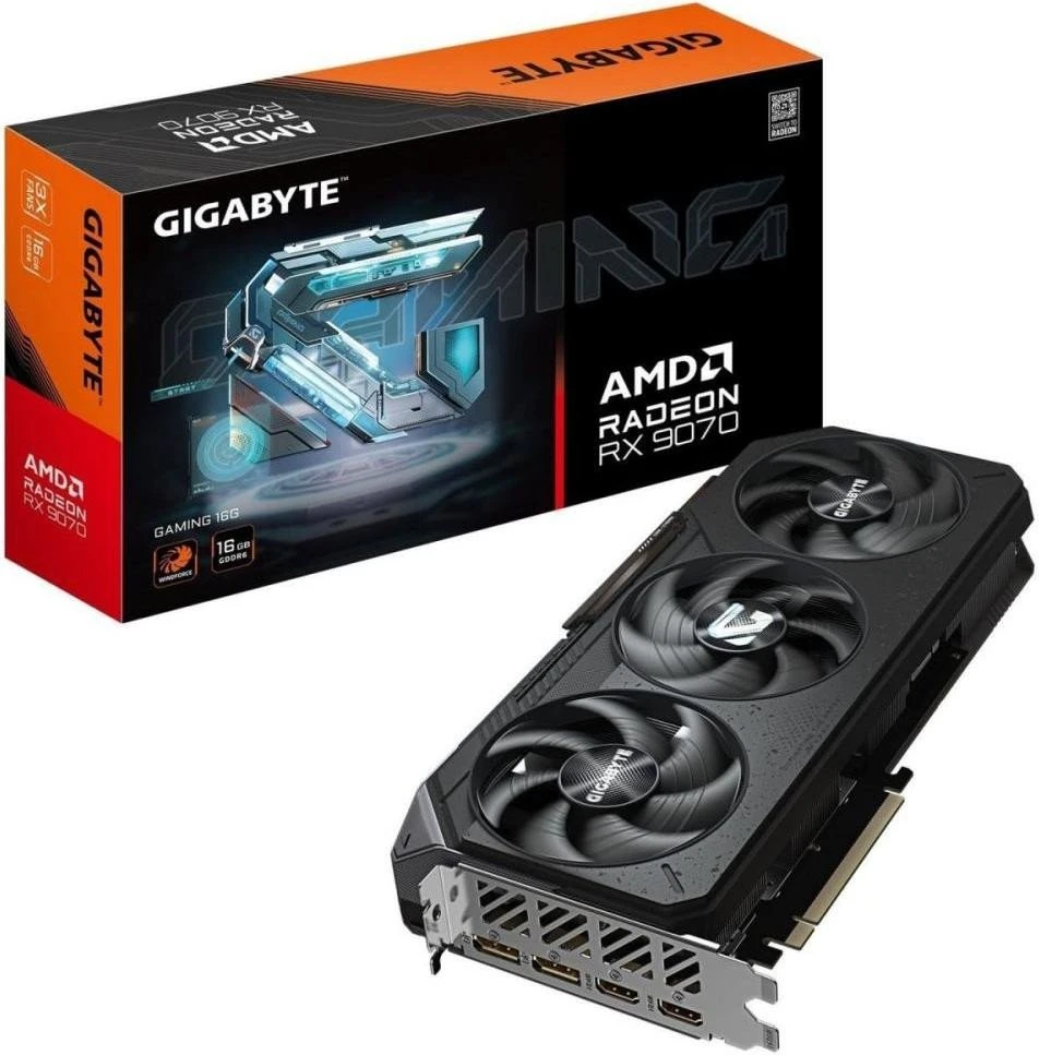 GIGABYTE Radeon RX 9070 GAMING 16G (GV-R9070GAMING-16GD) Тип: Видеокарта; Производитель