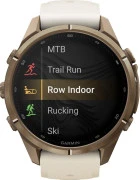Смарт-часы Garmin Fenix 9 Pro inReach 43mm Autumn Gold Titanium with Cream/French Gray Silicone Band (010-04335-20/21)