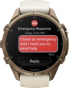 Смарт-часы Garmin Fenix 9 Pro inReach 43mm Autumn Gold Titanium with Cream/French Gray Silicone Band (010-04335-20/21)