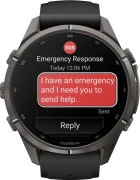 Смарт-часы Garmin Fenix 9 Pro inReach 43mm Carbon Gray DLC Titanium w. Black/Pebble Gray Silicone B. (010-04335-10/11)