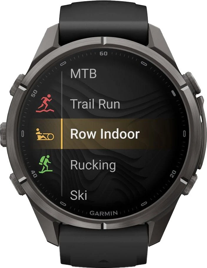 Смарт-годинники Garmin Fenix 9 Pro inReach 43mm Carbon Gray DLC Titanium з чорним/гальковим силиконом B. (010-04335-10/11)