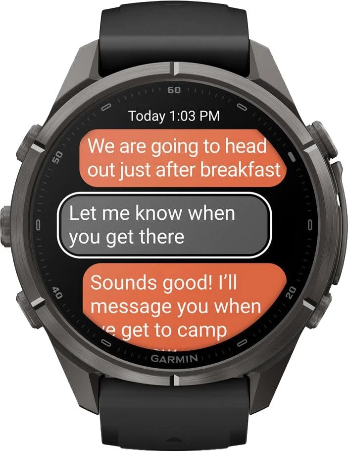 Смарт-годинники Garmin Fenix 9 Pro inReach 43mm Carbon Gray DLC Titanium з чорним/гальковим силиконом B. (010-04335-10/11)