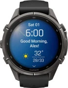 Смарт-часы Garmin Fenix 9 Pro 43mm Carbon Gray DLC Titanium with Black/Pebble Gray Silicone Band (010-04335-15/16)