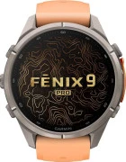 Смарт-часы Garmin Fenix 9 Pro inReach 43mm Titanium with Shell Pink/Autumn Orange Silicone Band (010-04335-00/01)