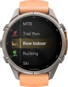 Смарт-часы Garmin Fenix 9 Pro inReach 43mm Titanium with Shell Pink/Autumn Orange Silicone Band (010-04335-00/01)