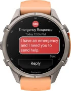 Смарт-часы Garmin Fenix 9 Pro inReach 43mm Titanium with Shell Pink/Autumn Orange Silicone Band (010-04335-00/01)