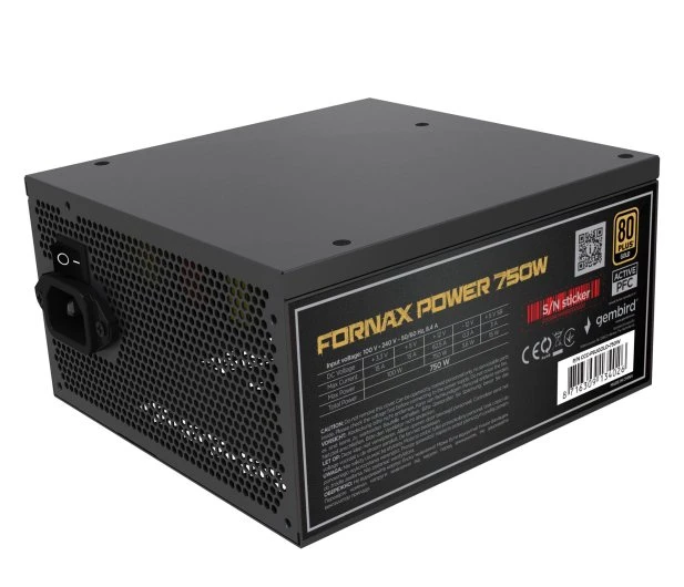 Gembird Fornax 750W 80 Plus Gold (CCC-PSUGOLD-750W) EU