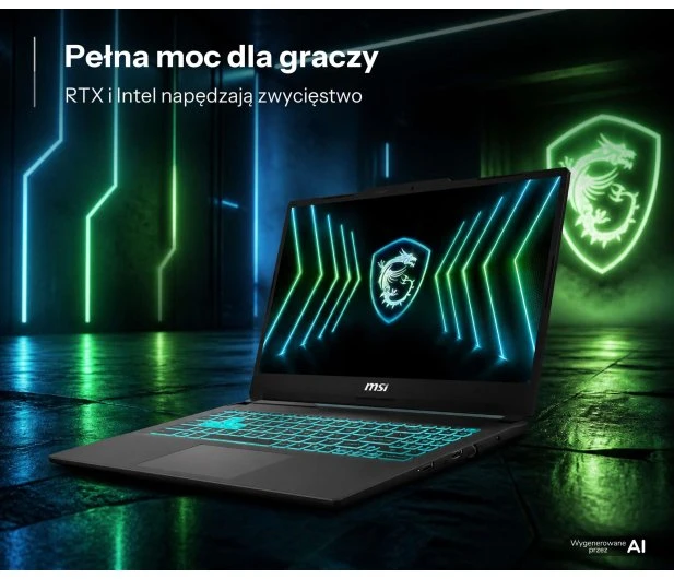 MSI Cyborg 15 Black Edition i5-13420H/32GB/512/Win11 RTX4050 (Cyborg 15 Black Edition A13VEO-2629PLY) No charging adapter