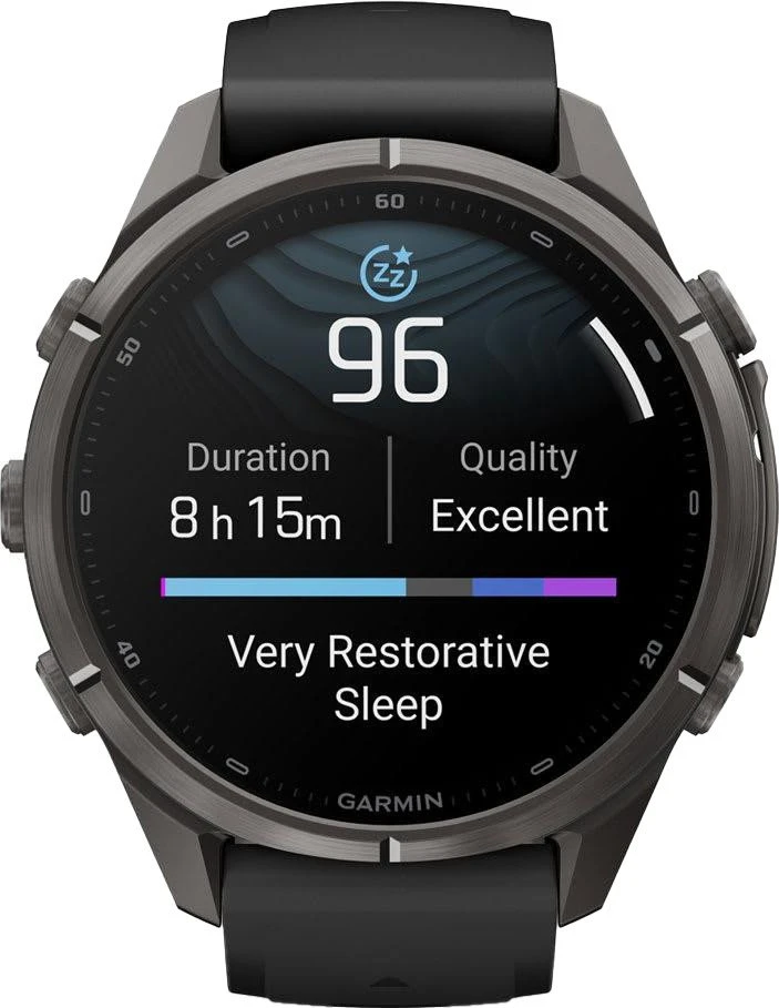 Смарт-часы Garmin Fenix 9 Pro 43mm Carbon Gray DLC Titanium with Black/Pebble Gray Silicone Band (010-04335-15/16)