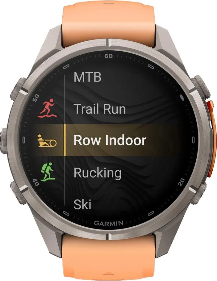 Смарт-годинники Garmin Fenix 9 Pro inReach 43mm Titanium з силіконовим ремінцем Shell Pink/Autumn Orange (010-04335-00/01)