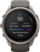 Смарт-часы Garmin Fenix 9 Pro Solar 51mm Titanium with Pebble Gray/Silver Gray Silicone Band (010-04339-05/06)