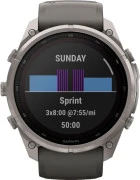 Смарт-часы Garmin Fenix 9 Pro Solar 51mm Titanium with Pebble Gray/Silver Gray Silicone Band (010-04339-05/06)