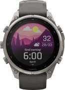 Смарт-часы Garmin Fenix 9 Pro Solar 47mm Titanium with Pebble Gray/Silver Gray Silicone Band (010-04338-05/06)