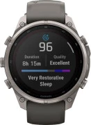 Смарт-часы Garmin Fenix 9 Pro Solar 47mm Titanium with Pebble Gray/Silver Gray Silicone Band (010-04338-05/06)