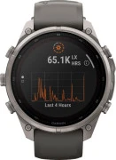 Смарт-часы Garmin Fenix 9 Pro Solar 47mm Titanium with Pebble Gray/Silver Gray Silicone Band (010-04338-05/06)