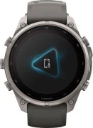 Смарт-часы Garmin Fenix 9 Pro Solar 47mm Titanium with Pebble Gray/Silver Gray Silicone Band (010-04338-05/06)