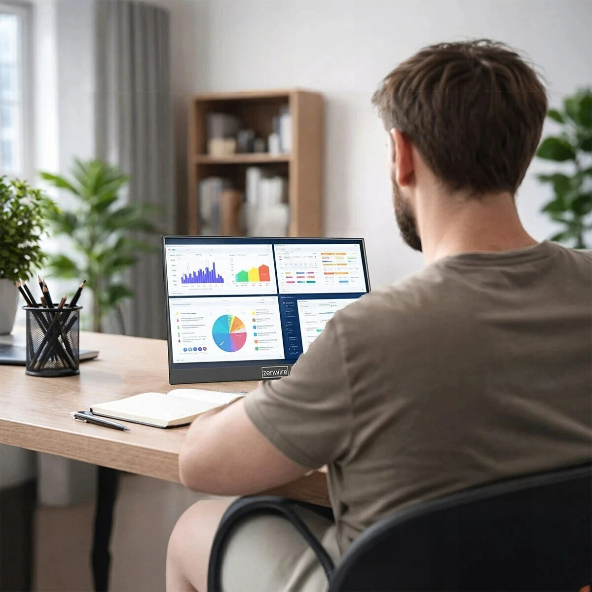 Zenwire Monitor portable 15,6 cali USB-C Full HD 1920x1080 HDMI (5773394) EU Діагональ екрану: 15,6; Покриття