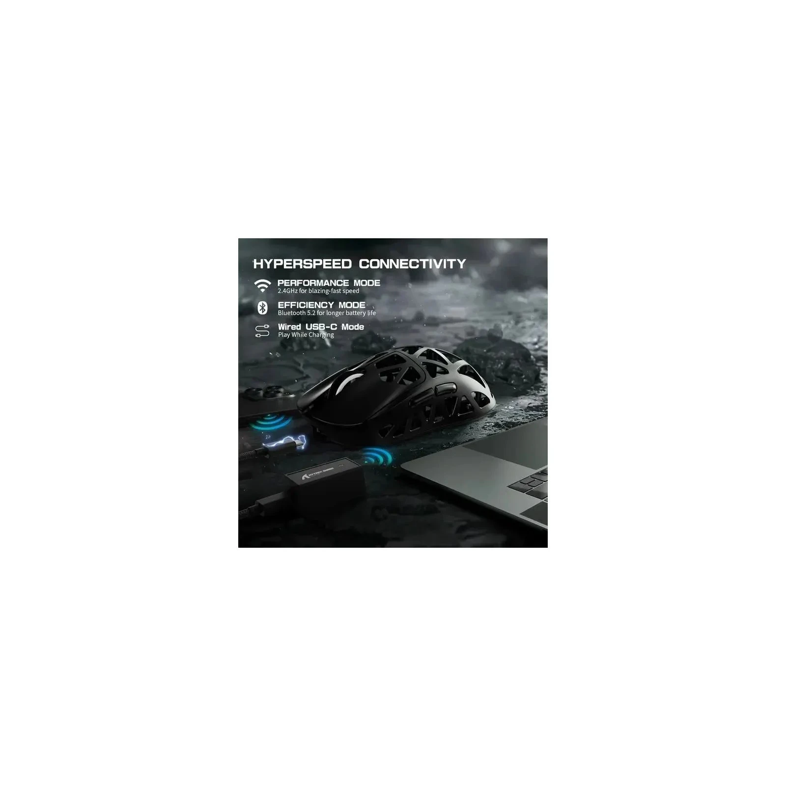 Attack Shark R2 Wireless/Bluetooth Black (R2B_AS) (UA) Тип: Ігрові , Оригінальний