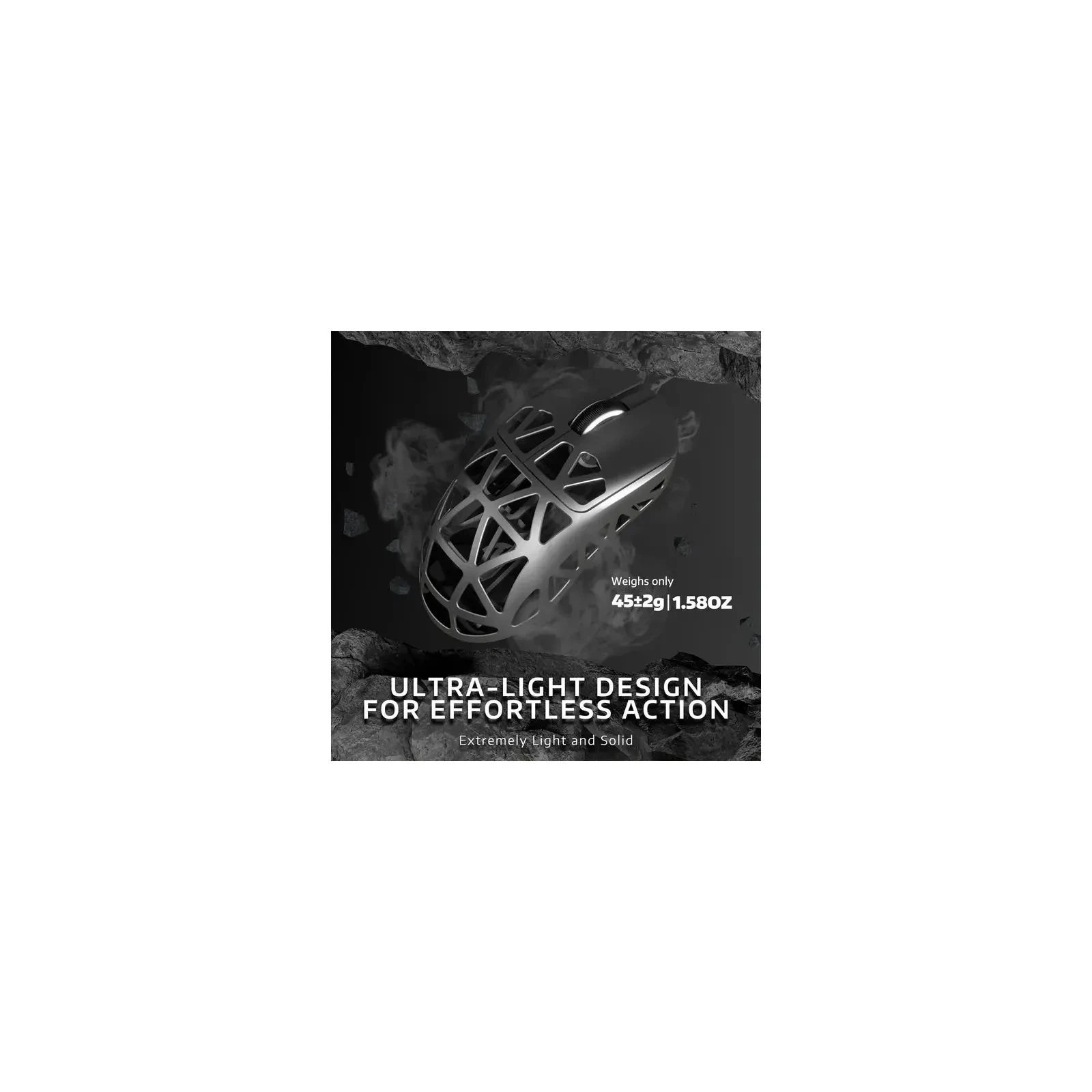 Attack Shark R2 Wireless/Bluetooth Silver Gray (R2SGR_AS) (UA)