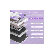 Attack Shark X85PRO RGB Wireless/Bluetooth/USB UA Lavender (X85PROL_AS) (UA)
