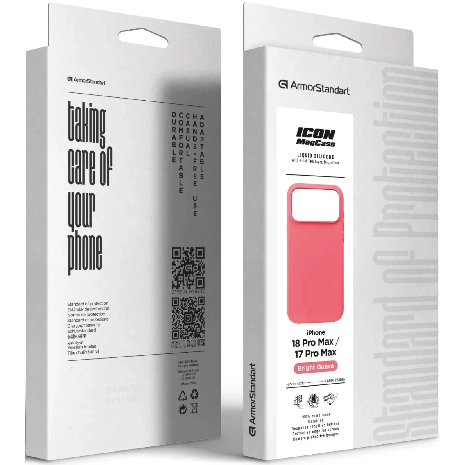 Чохол до мобільного телефона Armorstandart ICON2 MagCase Apple iPhone 18 Pro Max / 17 Pro Max Bright Guava (ARM92305) (UA) Тип чохла для телефону: